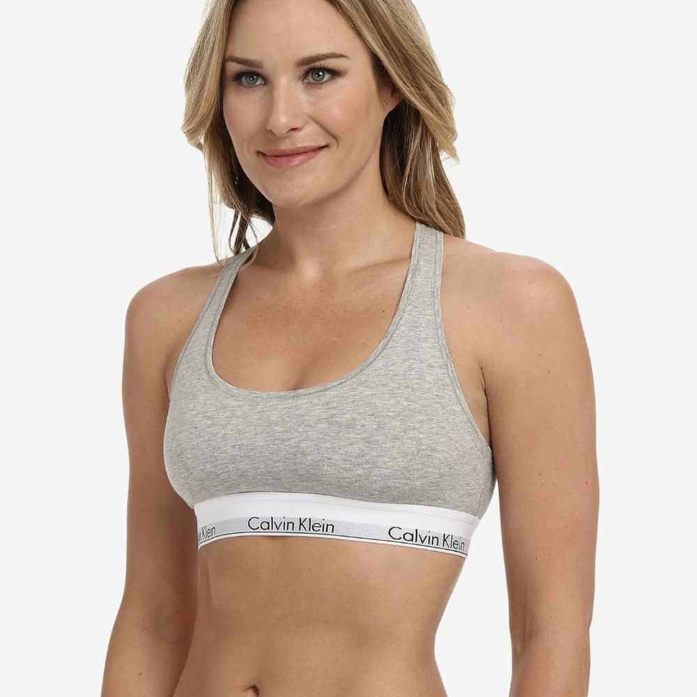 Calvin Klein Heather Gray Modern Cotton Bralette
